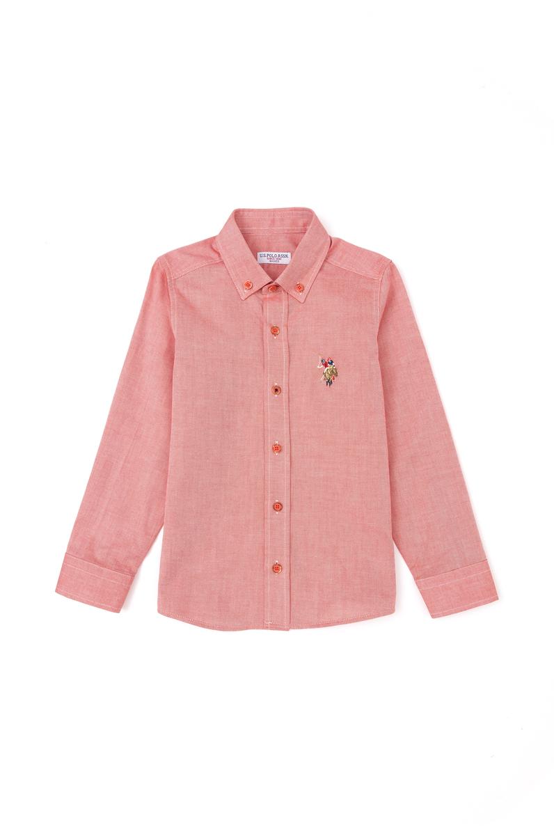 Erkek Çocuk Kırmızı Uzun Kollu Basic Gömlek