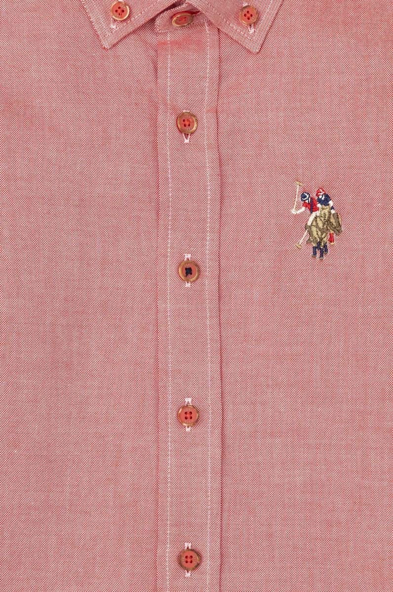 Erkek Çocuk Kırmızı Uzun Kollu Basic Gömlek