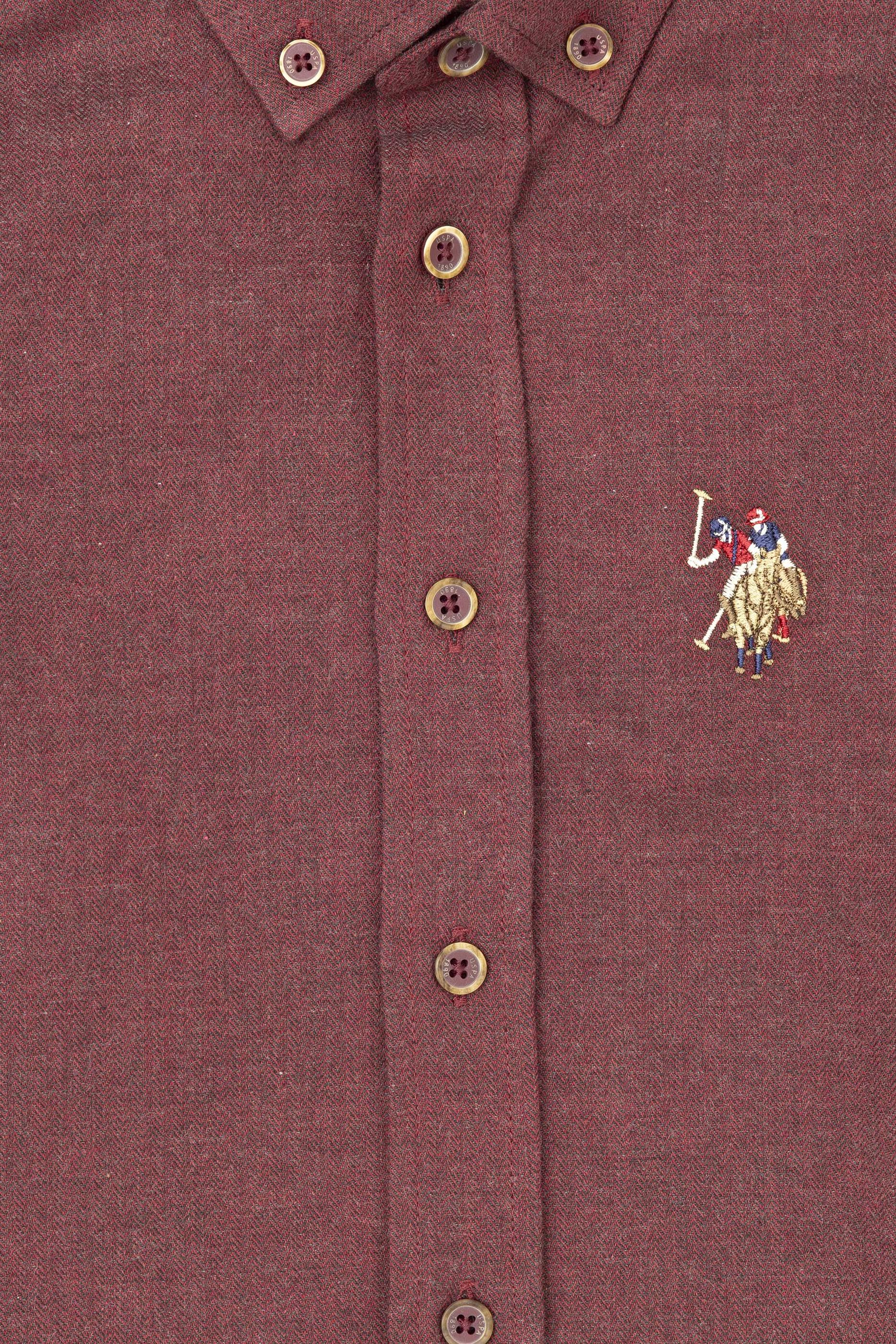 Erkek Çocuk Bordo Uzun Kollu Gömlek