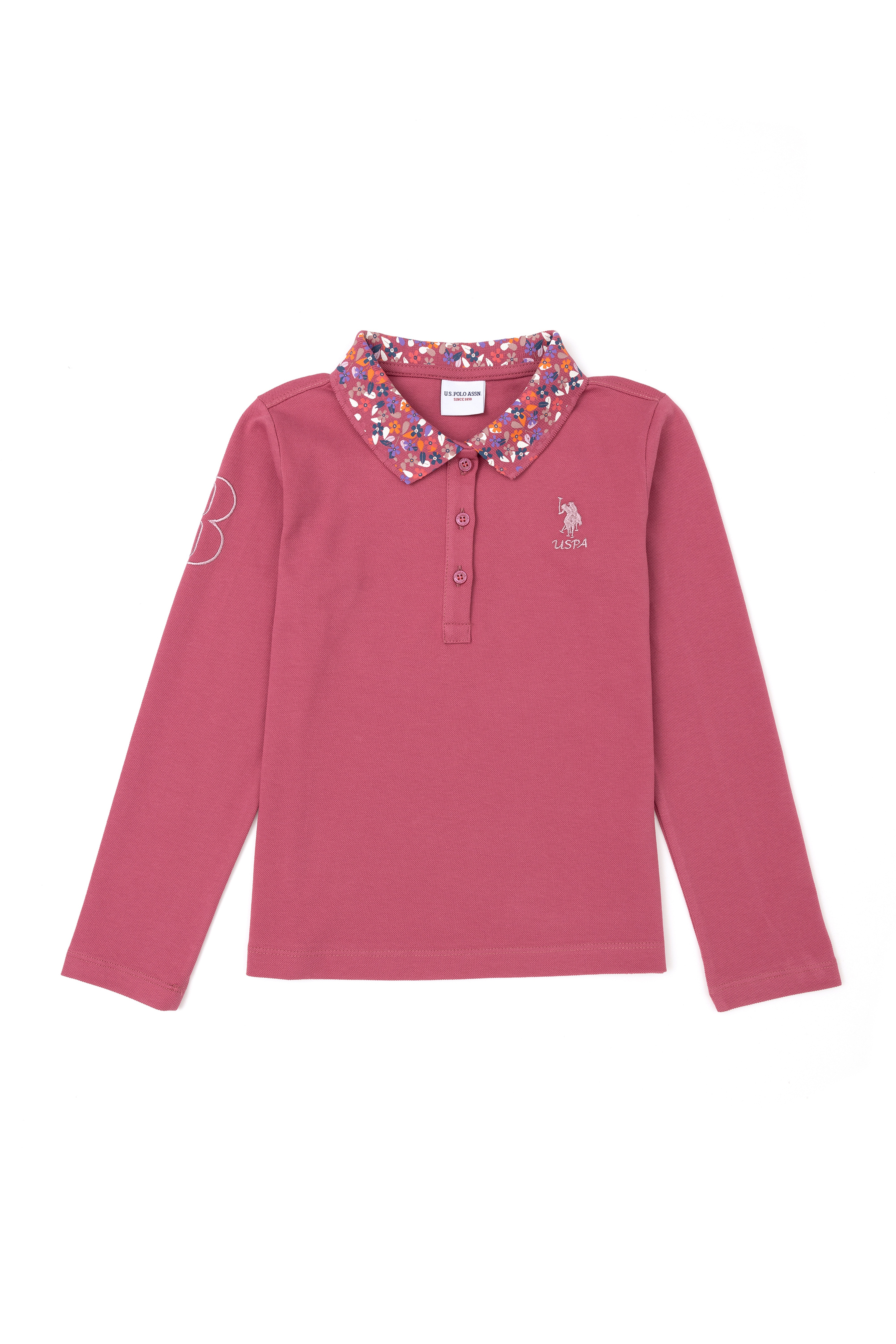 Kız Çocuk Pembe Basic Sweatshirt - Image 1