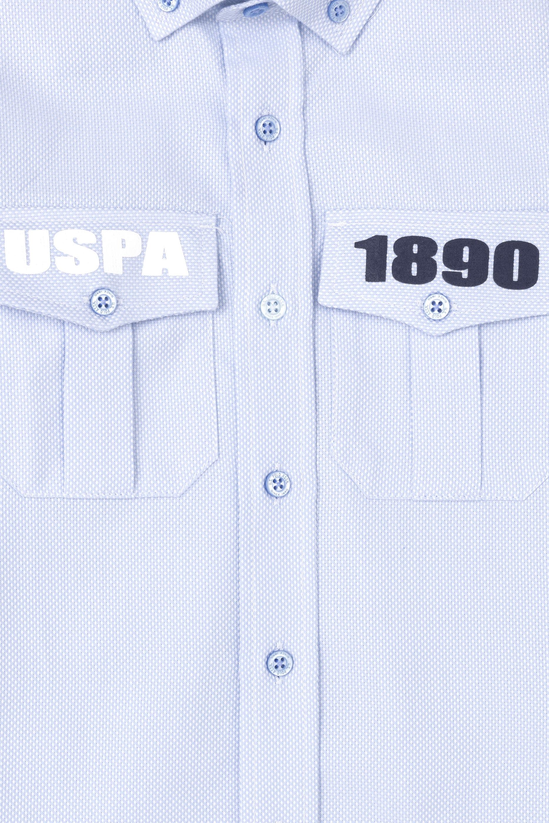 Erkek Çocuk Mavi Uzun Kollu Gömlek