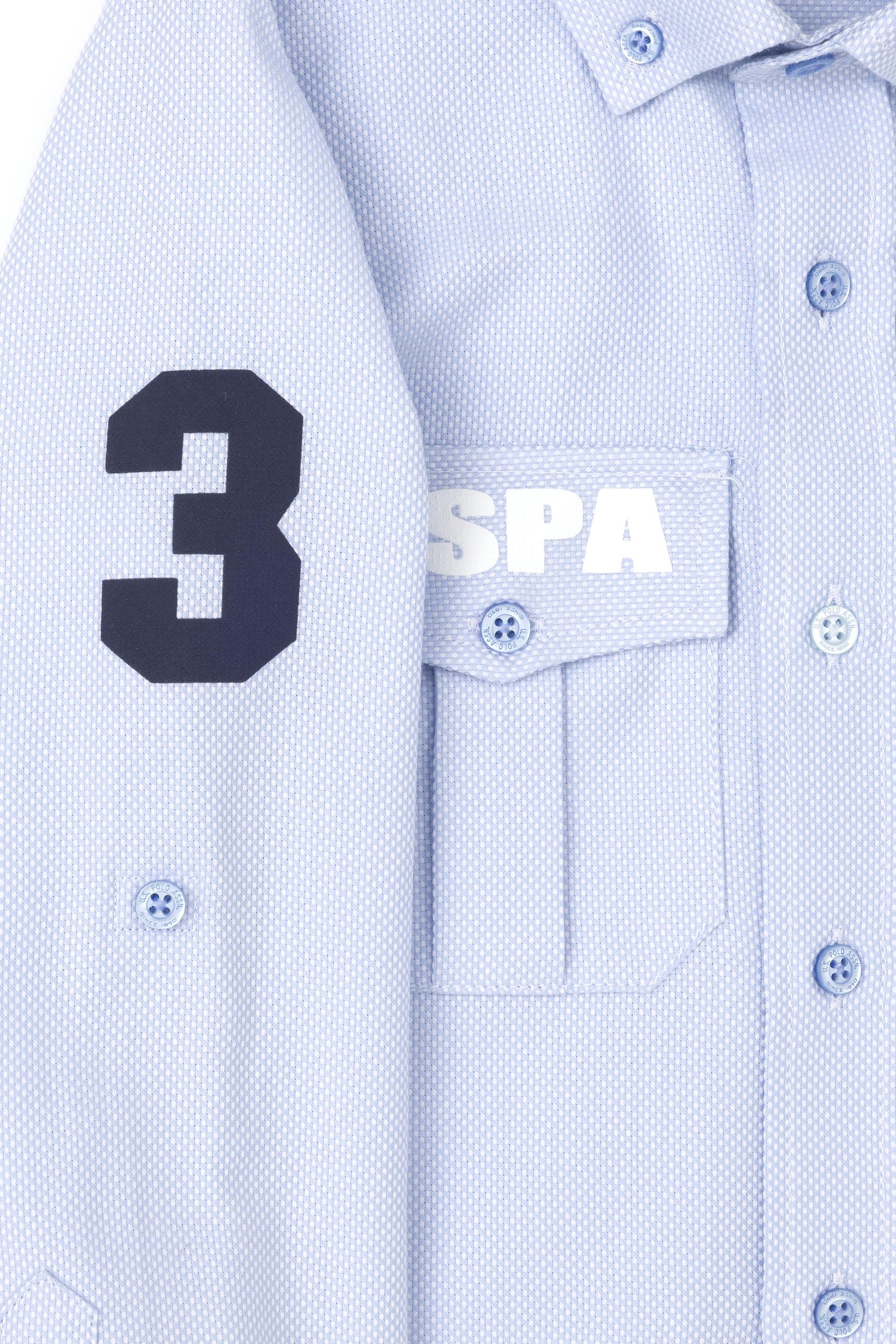 Erkek Çocuk Mavi Uzun Kollu Gömlek