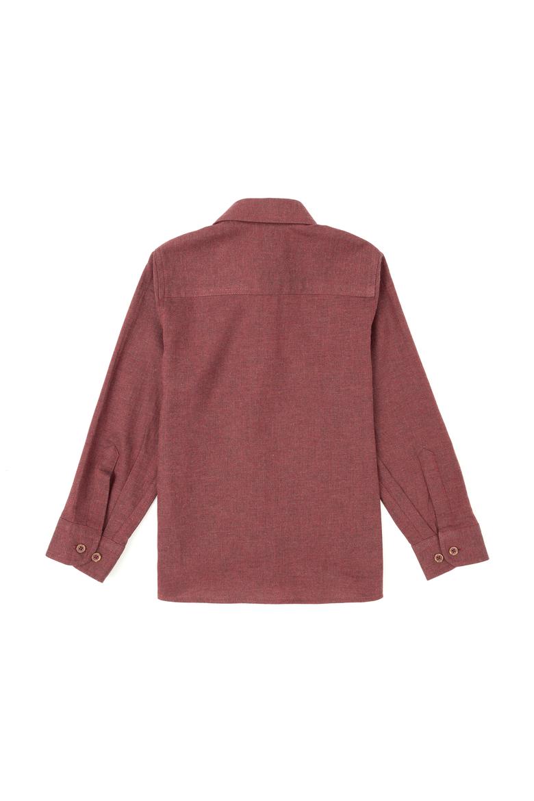 Erkek Çocuk Bordo Uzun Kollu Gömlek - 50271301042