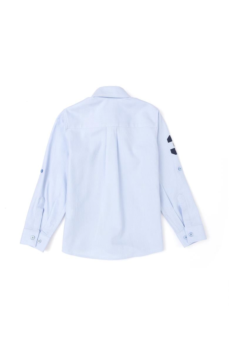 Erkek Çocuk Mavi Uzun Kollu Gömlek - 50272484020