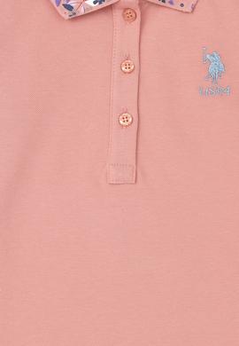 Kız Çocuk Somon Polo Yaka Basic Sweatshirt - 50256030089