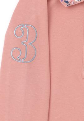 Kız Çocuk Somon Polo Yaka Basic Sweatshirt - 50256030089