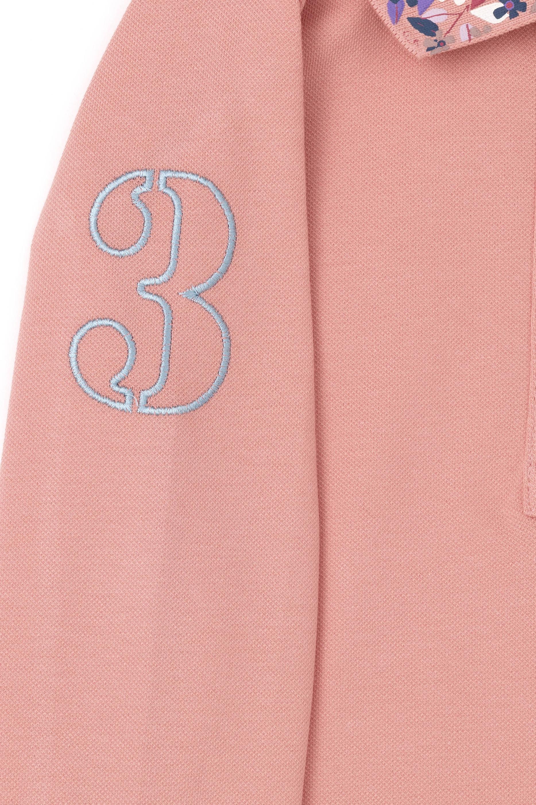 Kız Çocuk Somon Polo Yaka Basic Sweatshirt