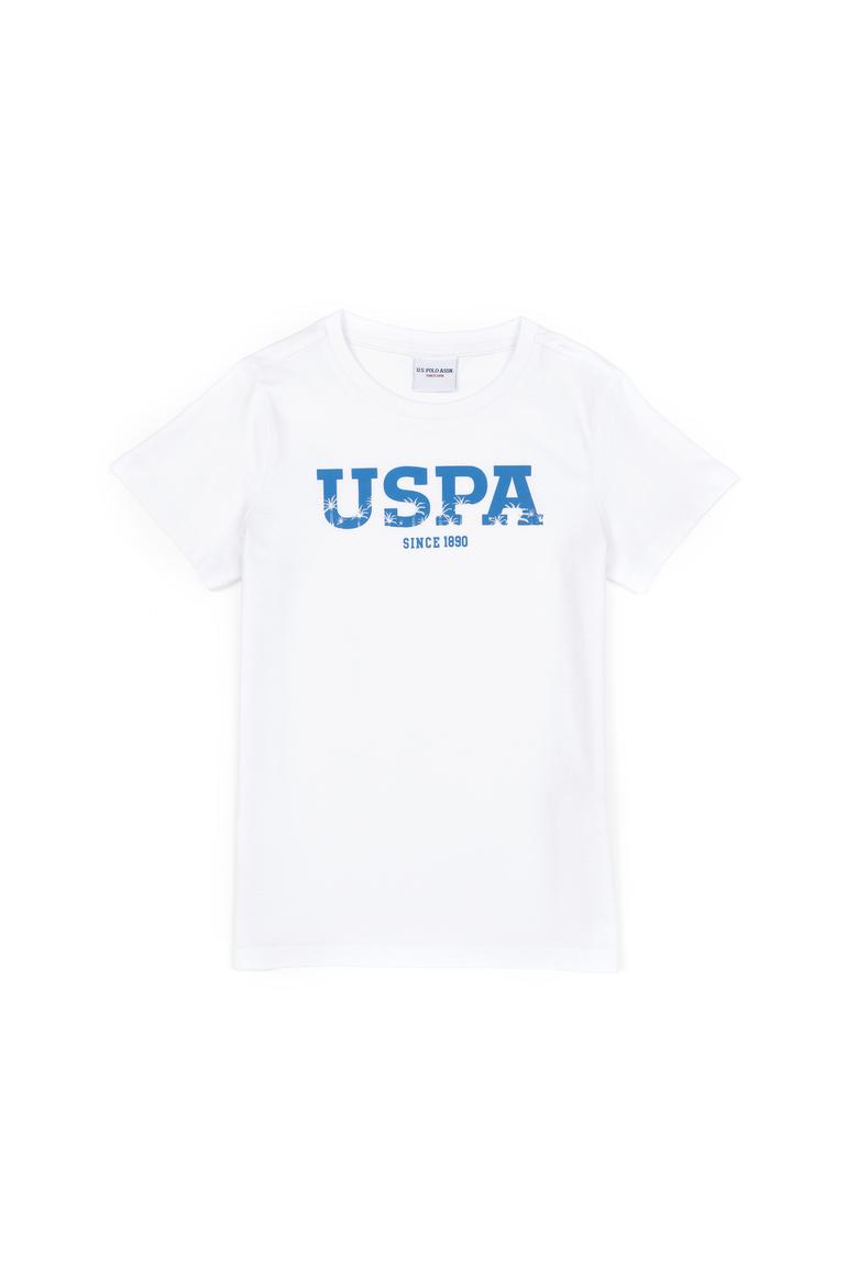 Erkek Çocuk Beyaz Bisiklet Yaka Tişört - 50284816047