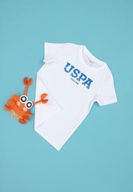 Erkek Çocuk Beyaz Bisiklet Yaka Tişört - 50284816047