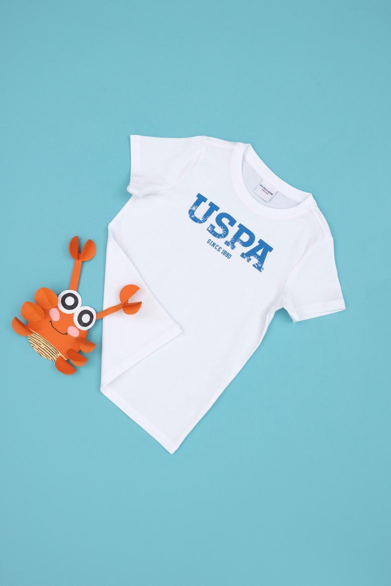 Erkek Çocuk Beyaz Bisiklet Yaka Tişört - 50284816047