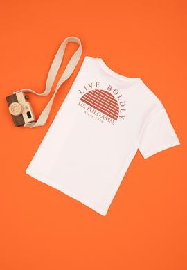 Erkek Çocuk Ekru Bisiklet Yaka Tişört - 50281570010