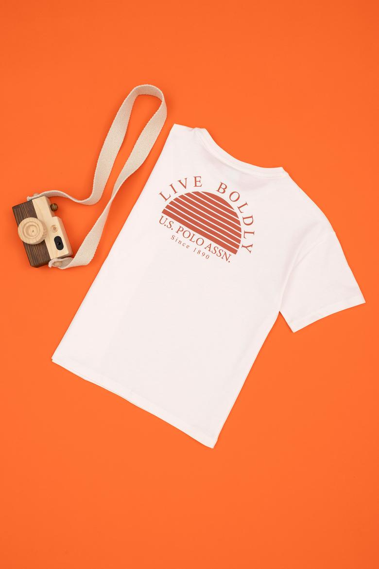 Erkek Çocuk Ekru Bisiklet Yaka Tişört - 50281570010