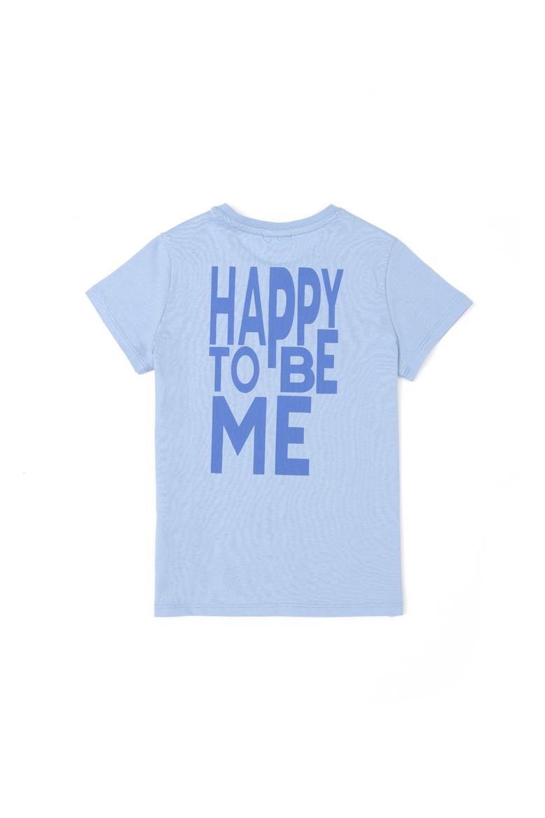 Erkek Çocuk Açık Mavi Bisiklet Yaka Tişört - 50281568029