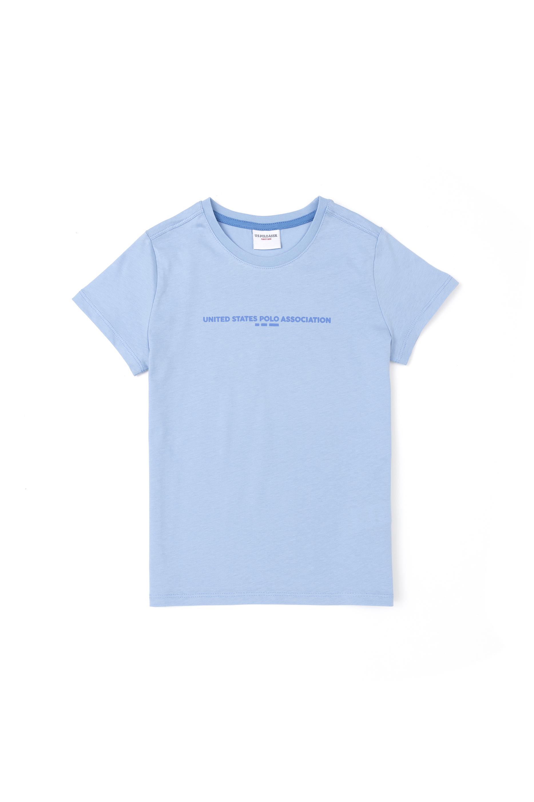 Erkek Çocuk Açık Mavi Bisiklet Yaka Tişört