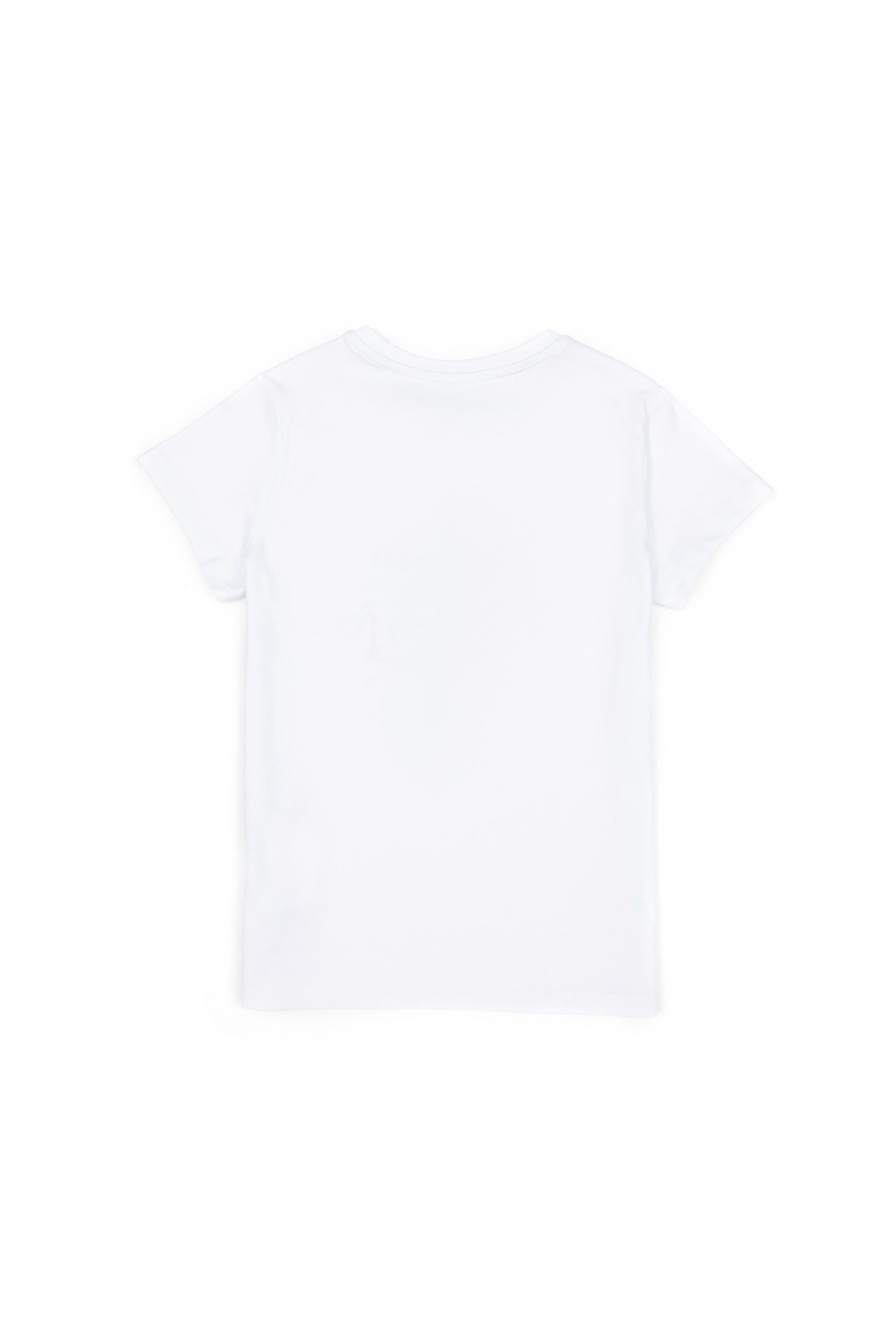 Erkek Çocuk Beyaz Bisiklet Yaka Tişört