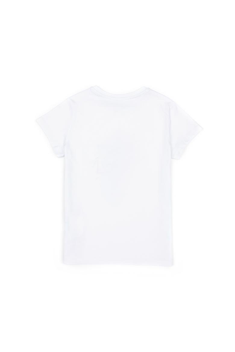 Erkek Çocuk Beyaz Bisiklet Yaka Tişört - 50281848011