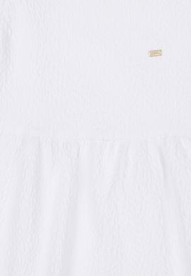 Kız Çocuk Beyaz Kolsuz Dokuma Elbise - 50282955007