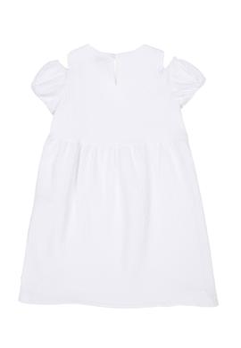 Kız Çocuk Beyaz Kolsuz Dokuma Elbise - 50282955007