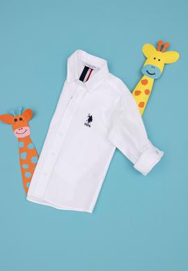 Erkek Çocuk Beyaz Uzun Kollu Gömlek - 50288555006