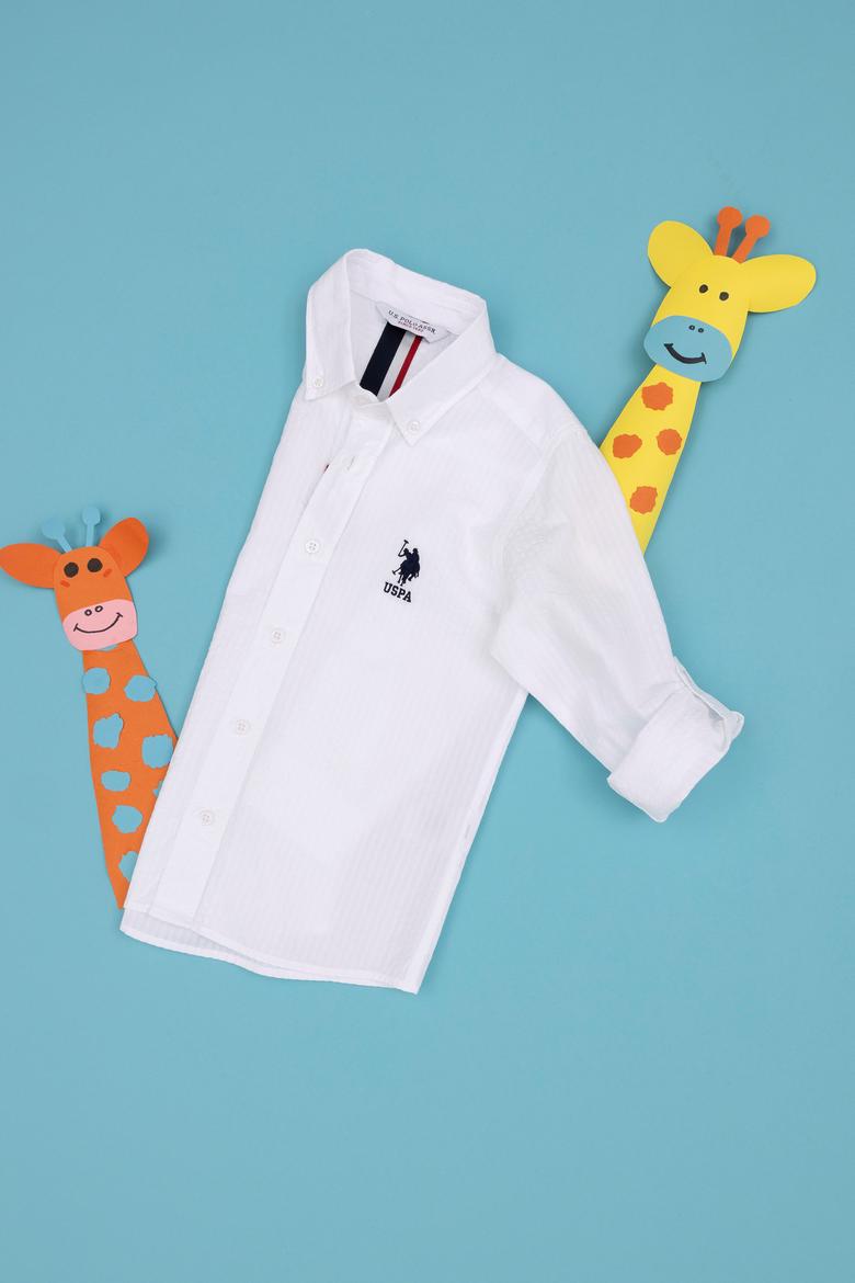 Erkek Çocuk Beyaz Uzun Kollu Gömlek - 50288555006