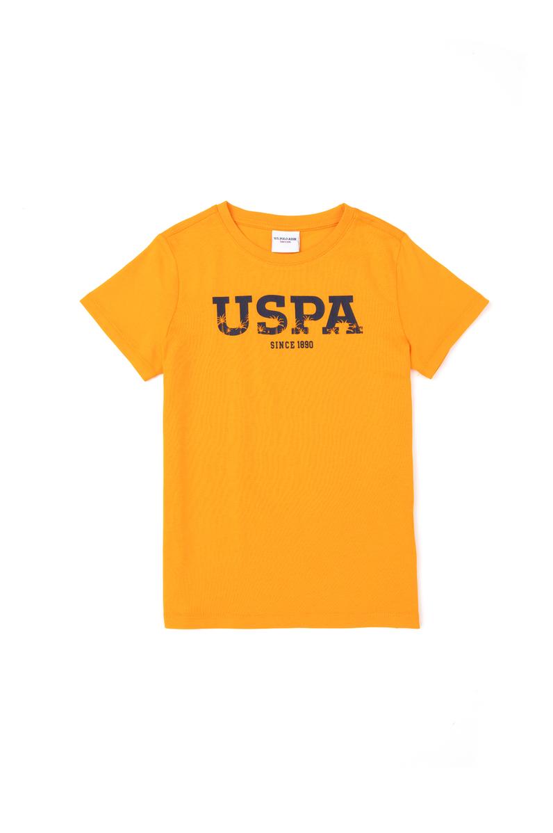 Erkek Çocuk Turuncu Bisiklet Yaka Tişört