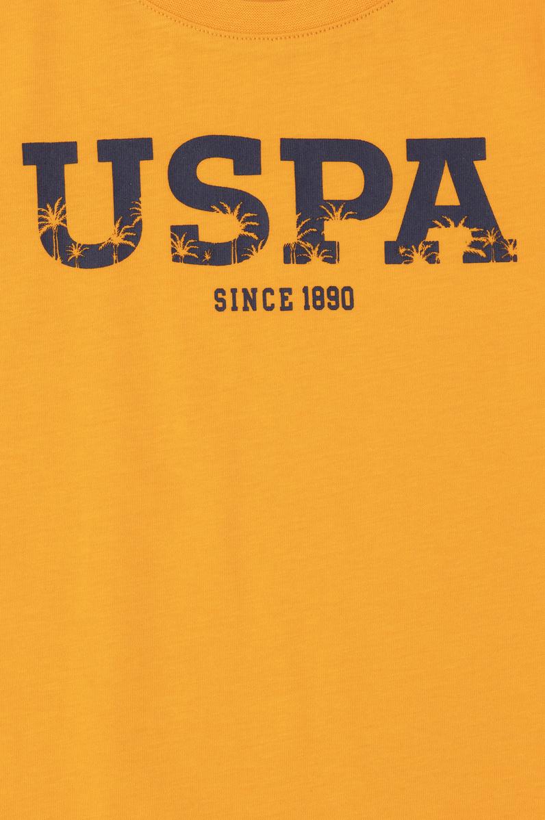 Erkek Çocuk Turuncu Bisiklet Yaka Tişört