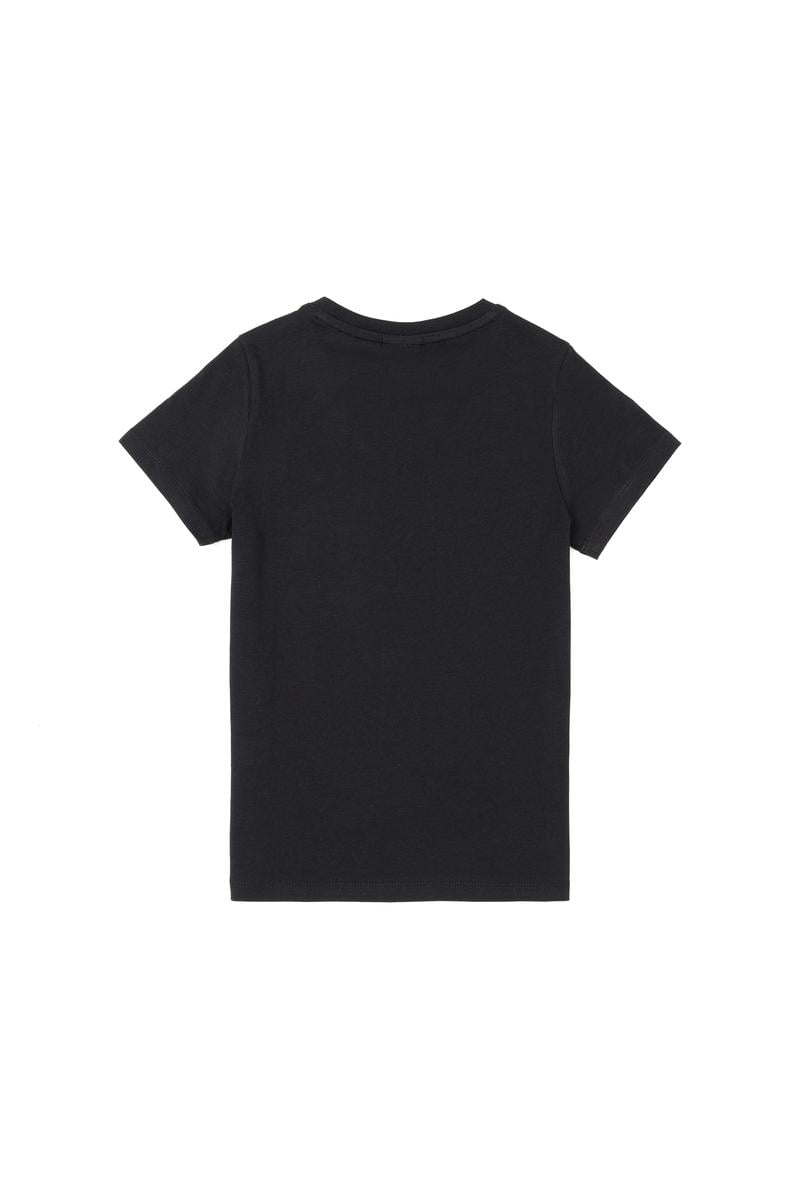 Erkek Çocuk Siyah Basic Bisiklet Yaka Tişört