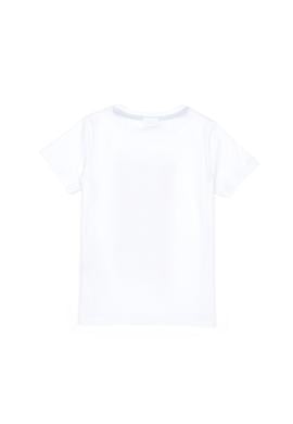 Erkek Çocuk Beyaz Bisiklet Yaka Tişört - 50288053009