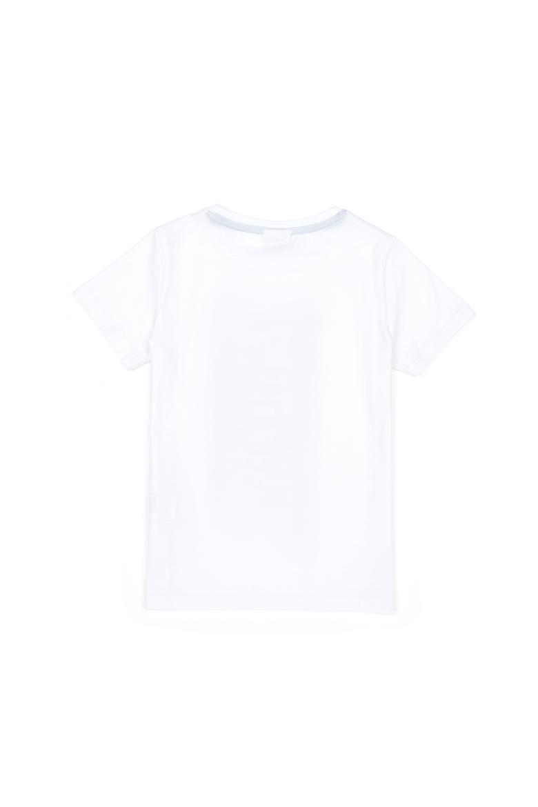 Erkek Çocuk Beyaz Bisiklet Yaka Tişört - 50288053009