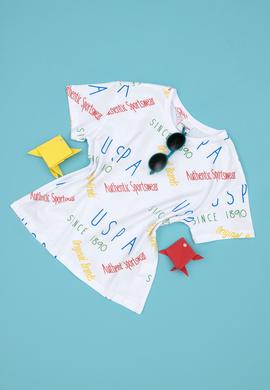 Erkek Çocuk Beyaz Bisiklet Yaka Tişört - 50288061001