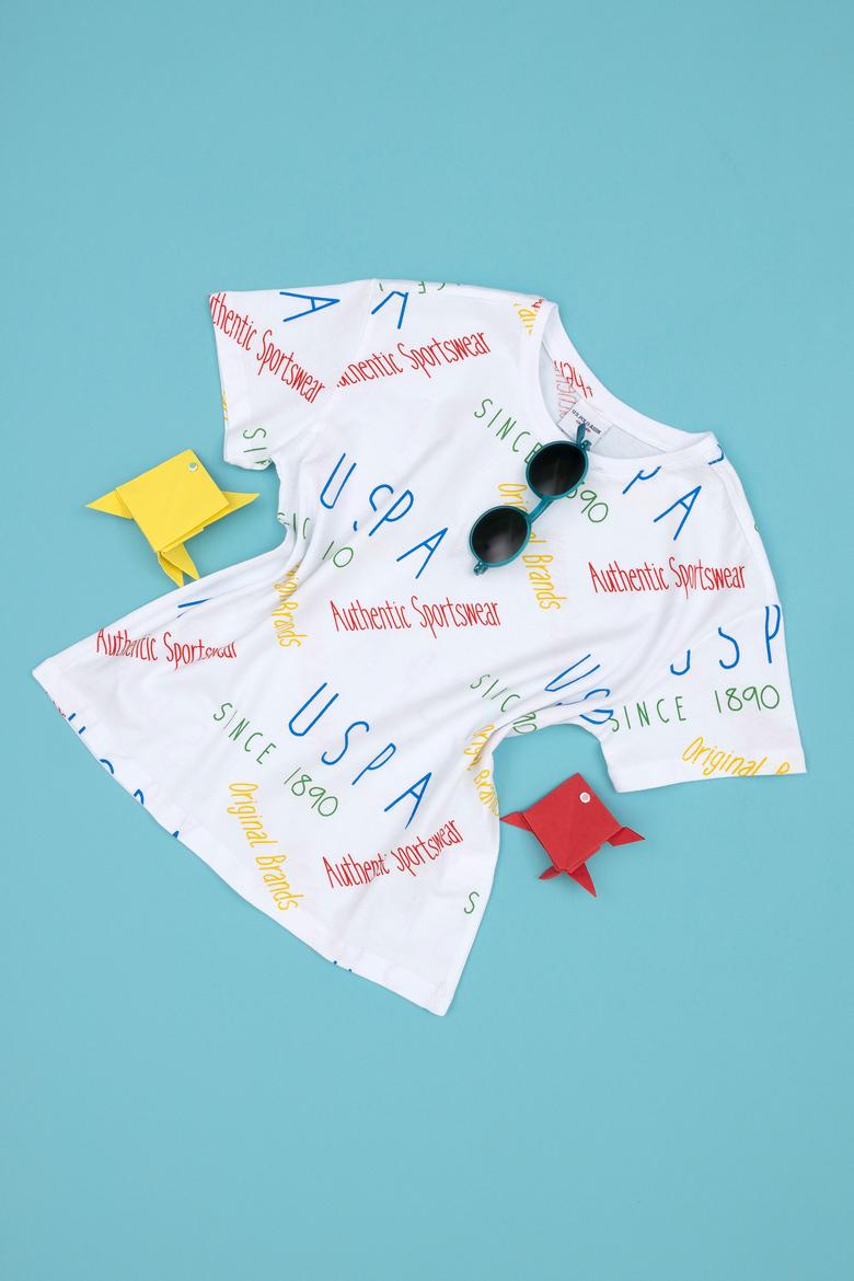 Erkek Çocuk Beyaz Bisiklet Yaka Tişört - 50288061001