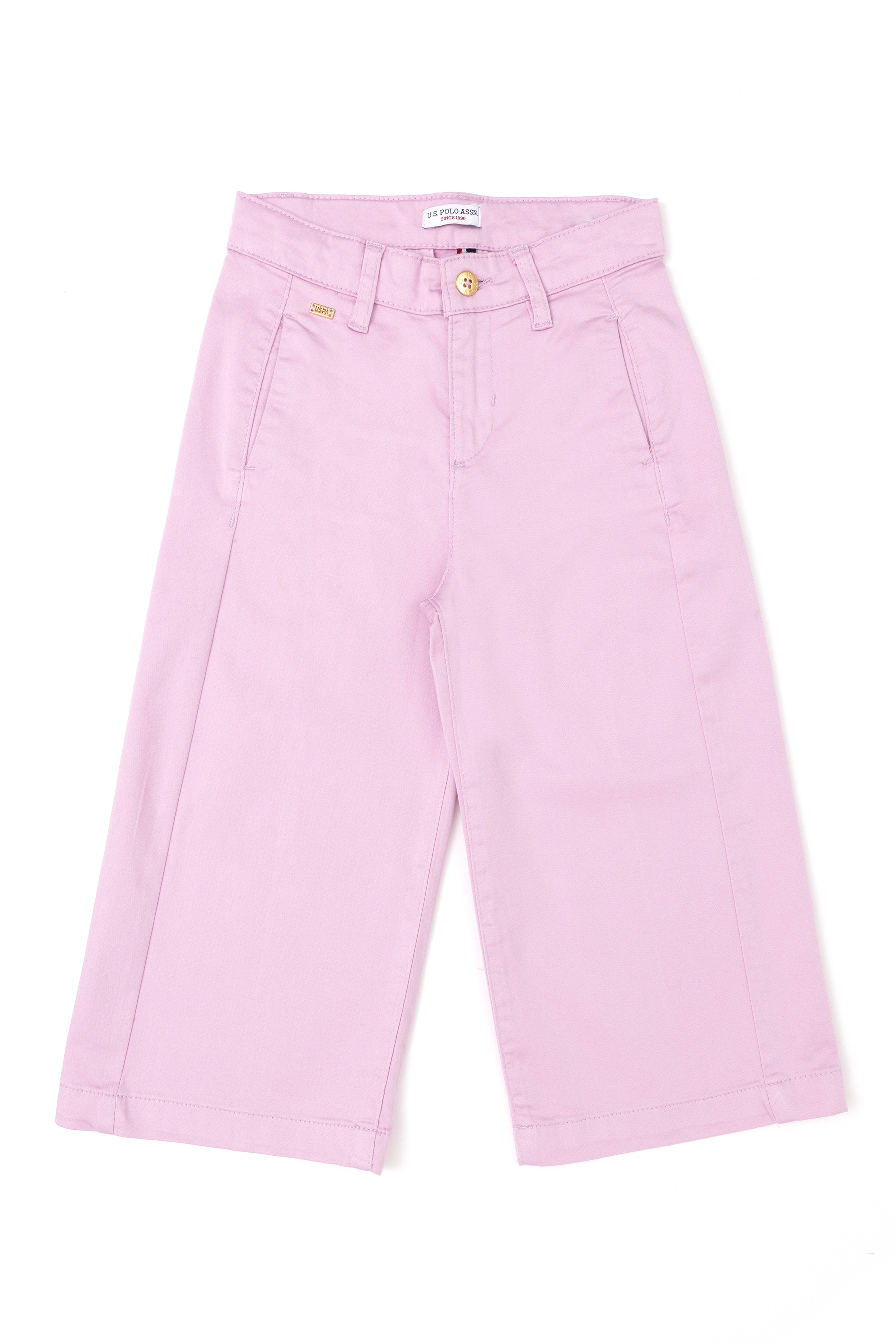 Kız Çocuk Pembe Kanvas Pantolon - Image 2
