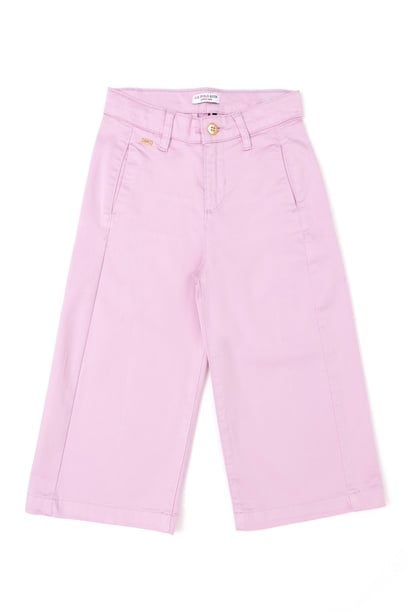 Kız Çocuk Pembe Kanvas Pantolon
