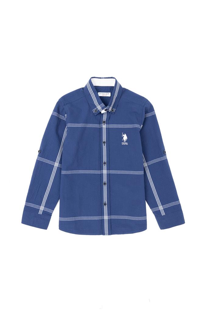 Erkek Çocuk Lacivert Uzun Kollu Gömlek