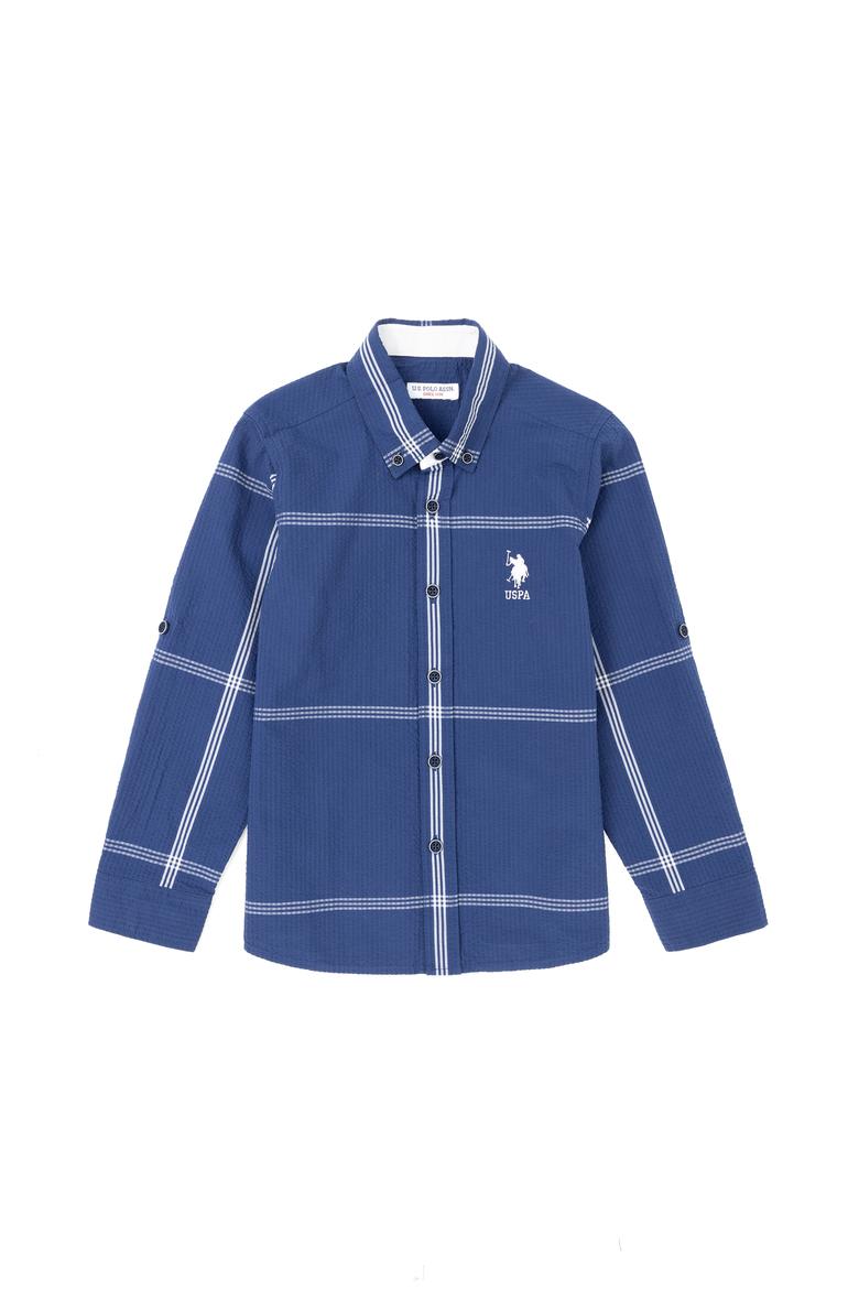 Erkek Çocuk Lacivert Uzun Kollu Gömlek