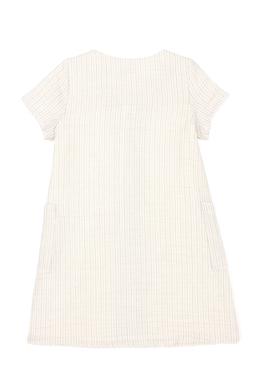 Kız Çocuk Krem Dokuma Elbise - 50282950007