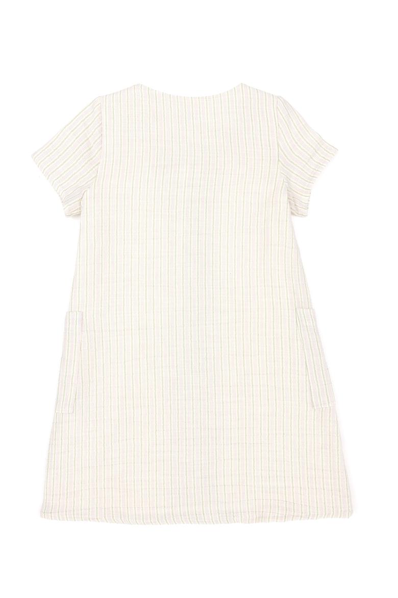 Kız Çocuk Krem Dokuma Elbise - 50282950007
