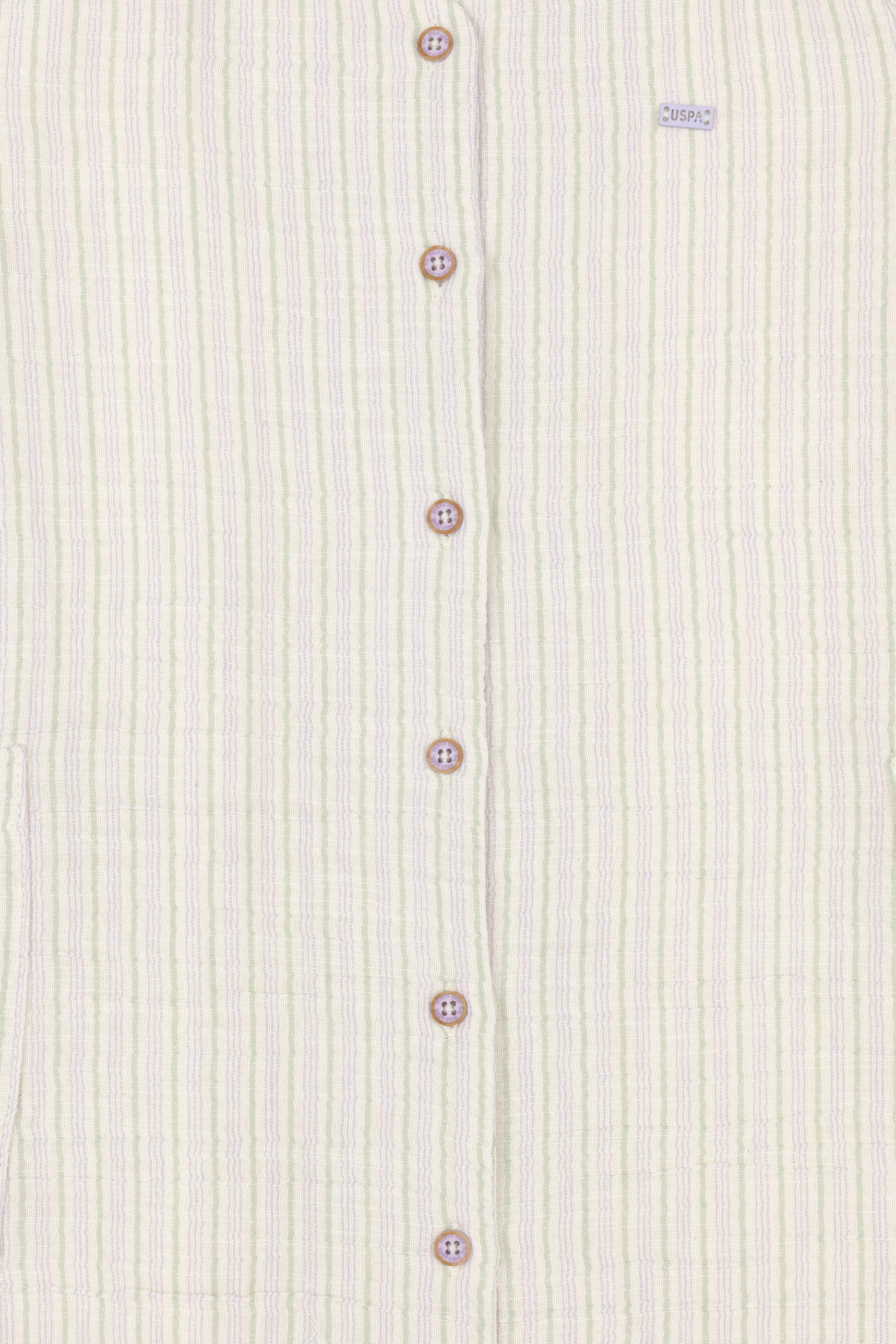 Kız Çocuk Krem Dokuma Elbise