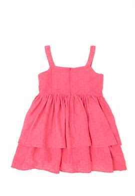Kız Çocuk Menekşe Kolsuz Dokuma Elbise - 50282958004