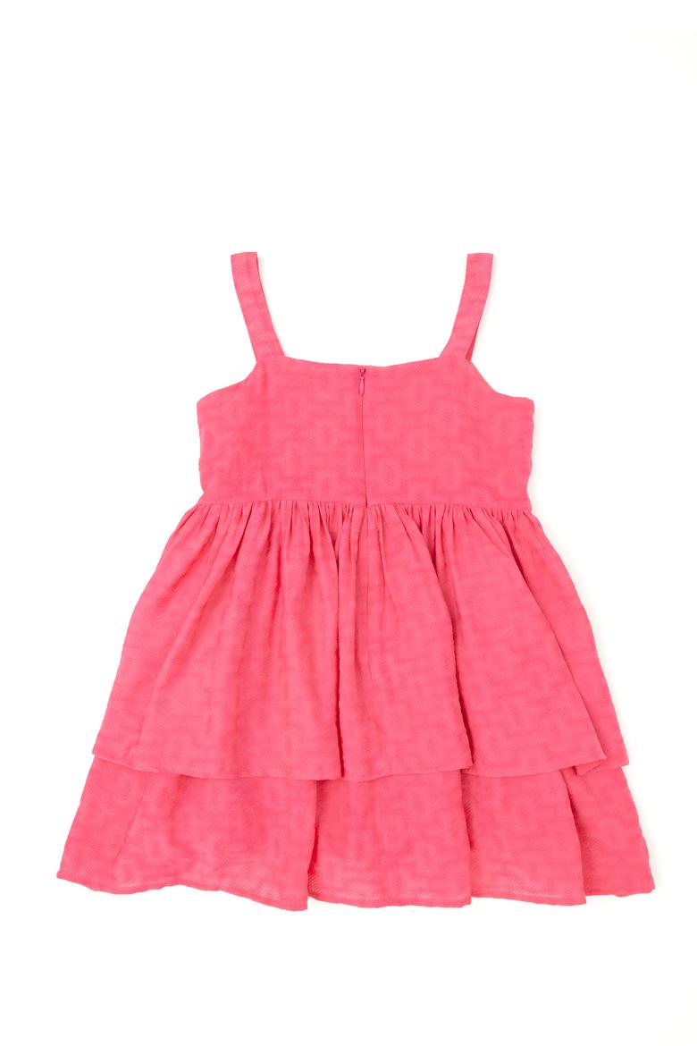 Kız Çocuk Menekşe Kolsuz Dokuma Elbise - 50282958004