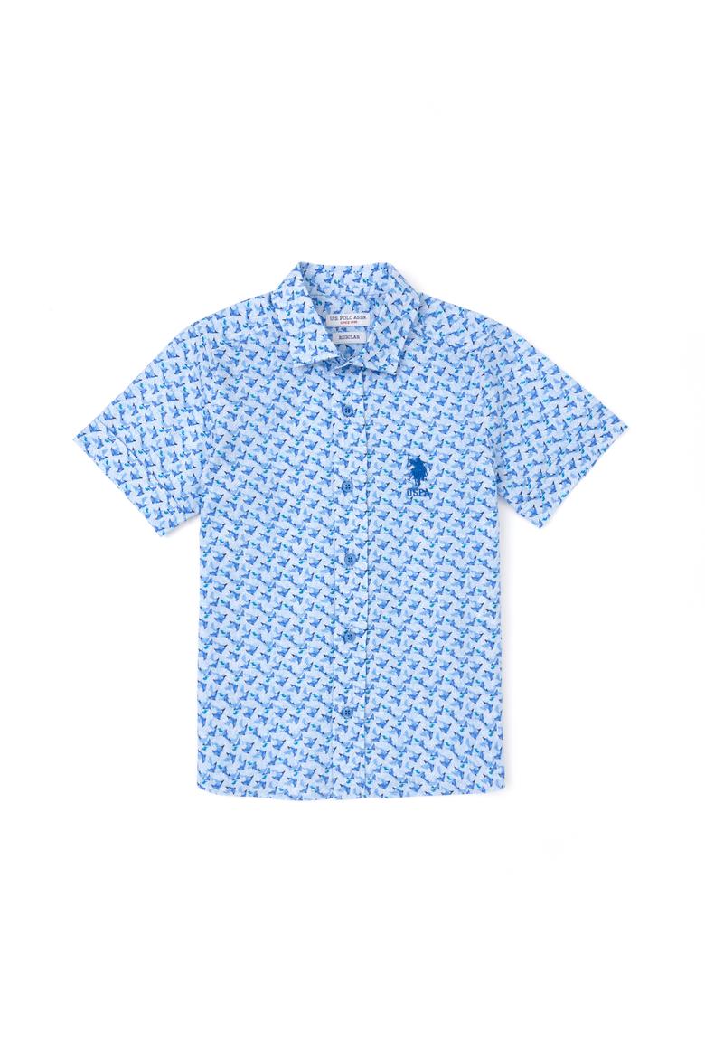 Erkek Çocuk Lacivert Kısa Kollu Gömlek - 50288719001