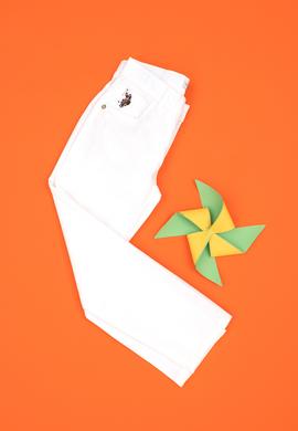 Erkek Çocuk Beyaz Kanvas Pantolon - 50283955032