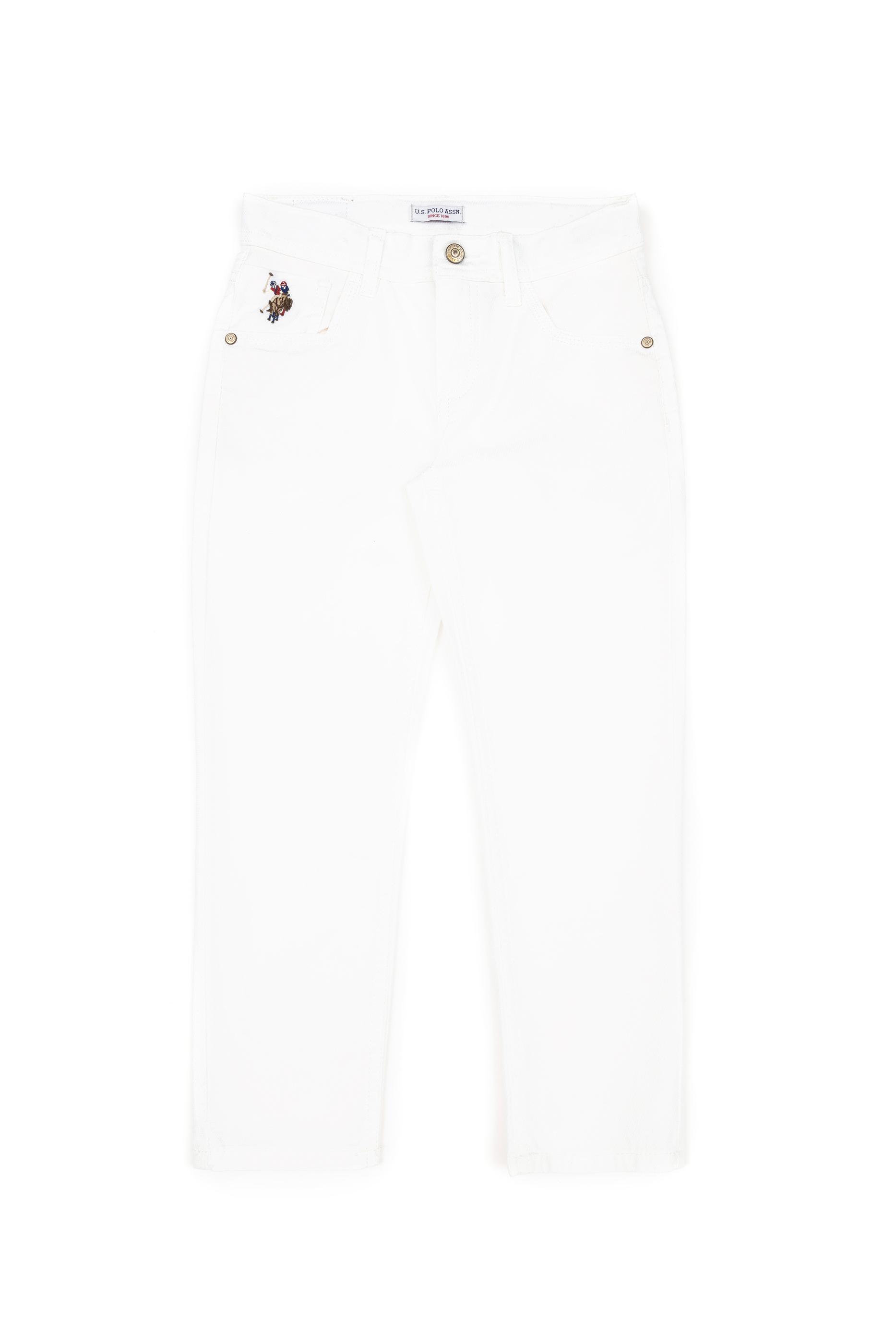 Erkek Çocuk Beyaz Kanvas Pantolon