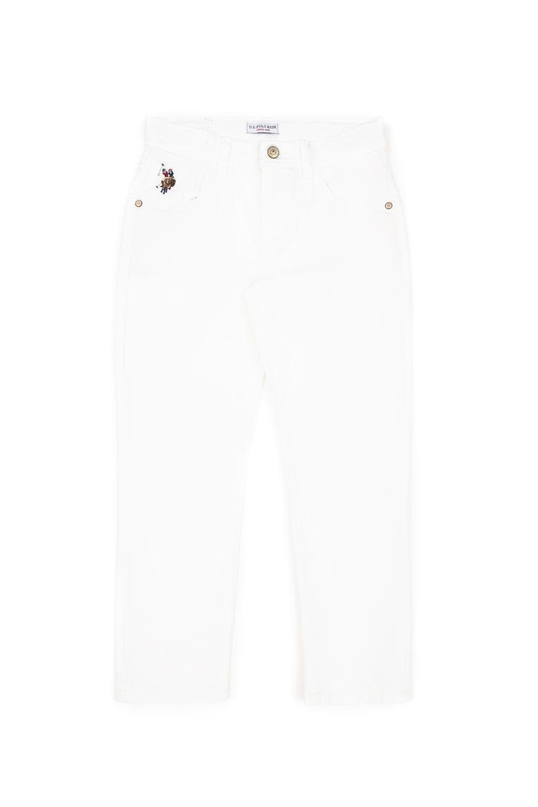 Erkek Çocuk Beyaz Kanvas Pantolon - 50283955032