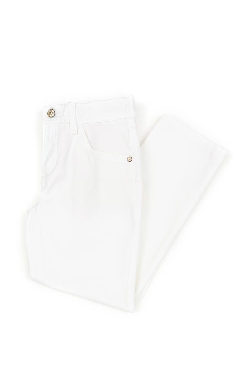 Erkek Çocuk Beyaz Kanvas Pantolon