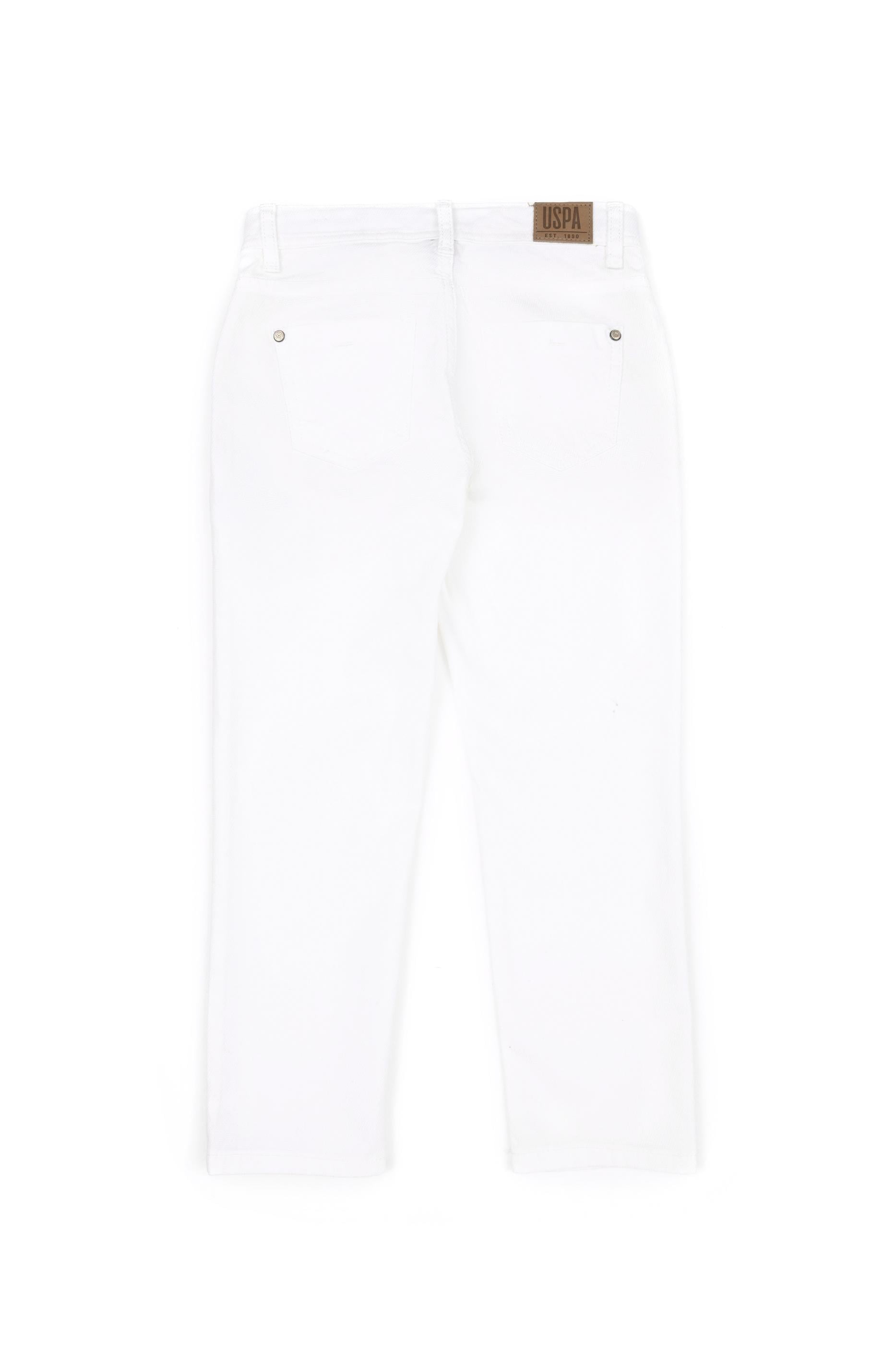 Erkek Çocuk Beyaz Kanvas Pantolon