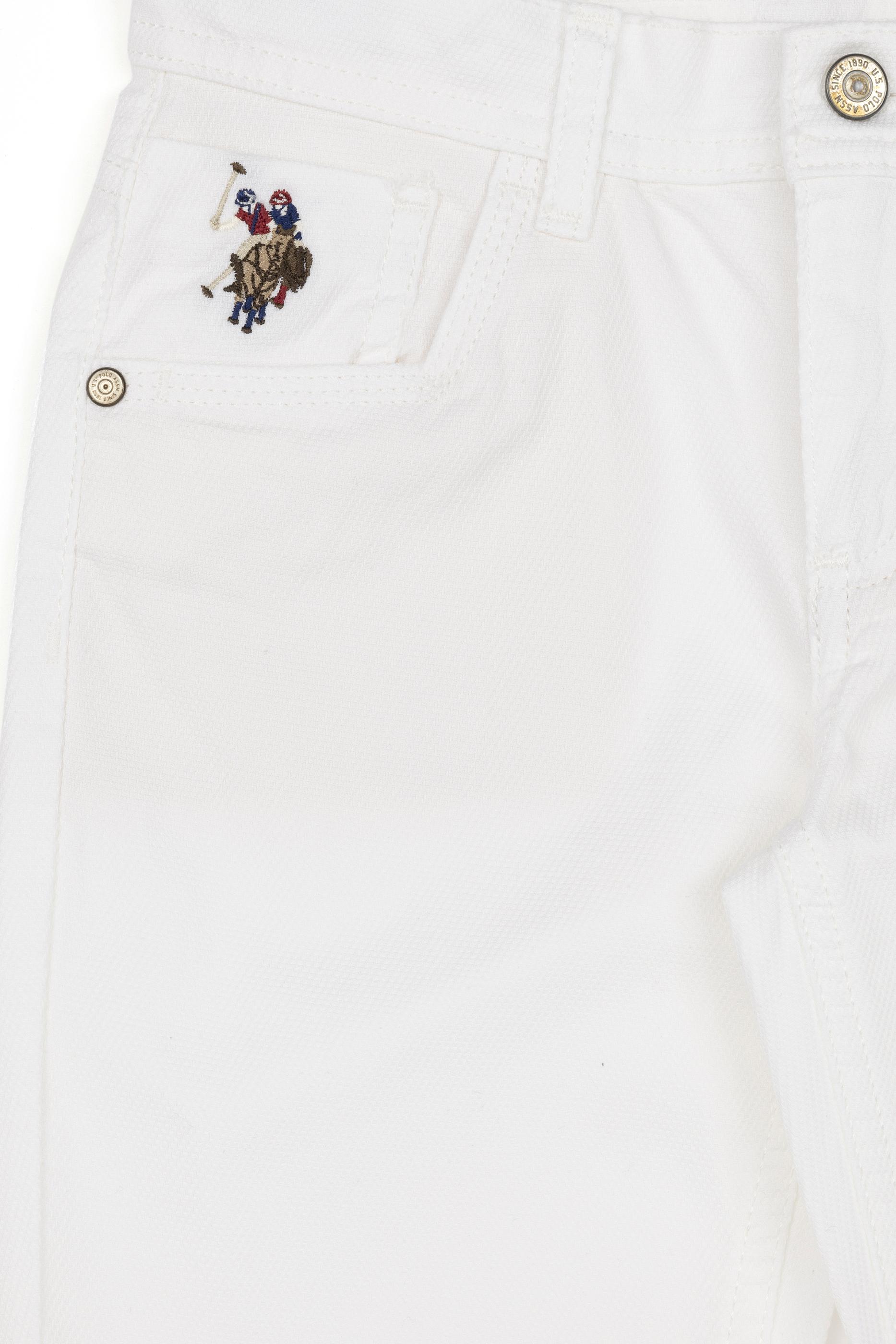 Erkek Çocuk Beyaz Kanvas Pantolon