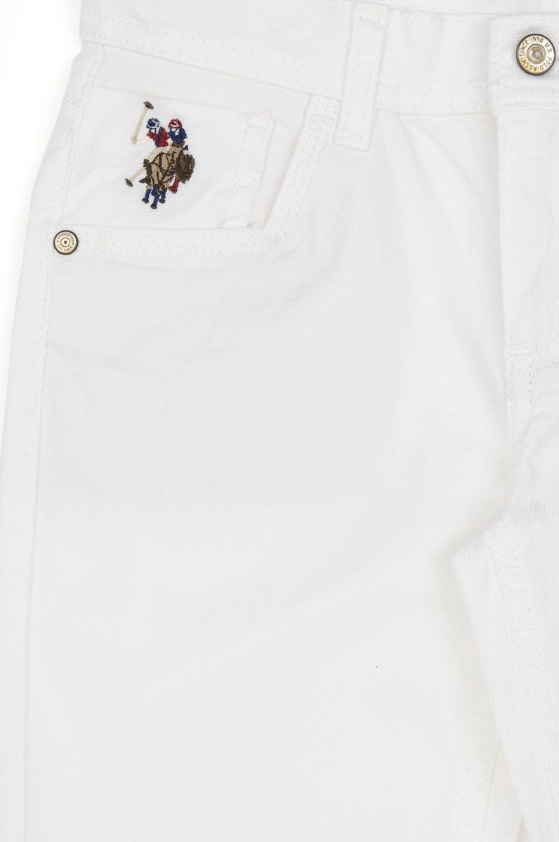 Erkek Çocuk Beyaz Kanvas Pantolon