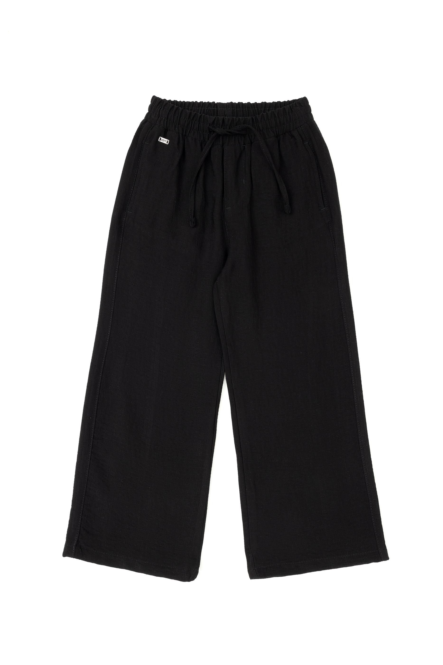 Kız Çocuk Siyah Kanvas Pantolon