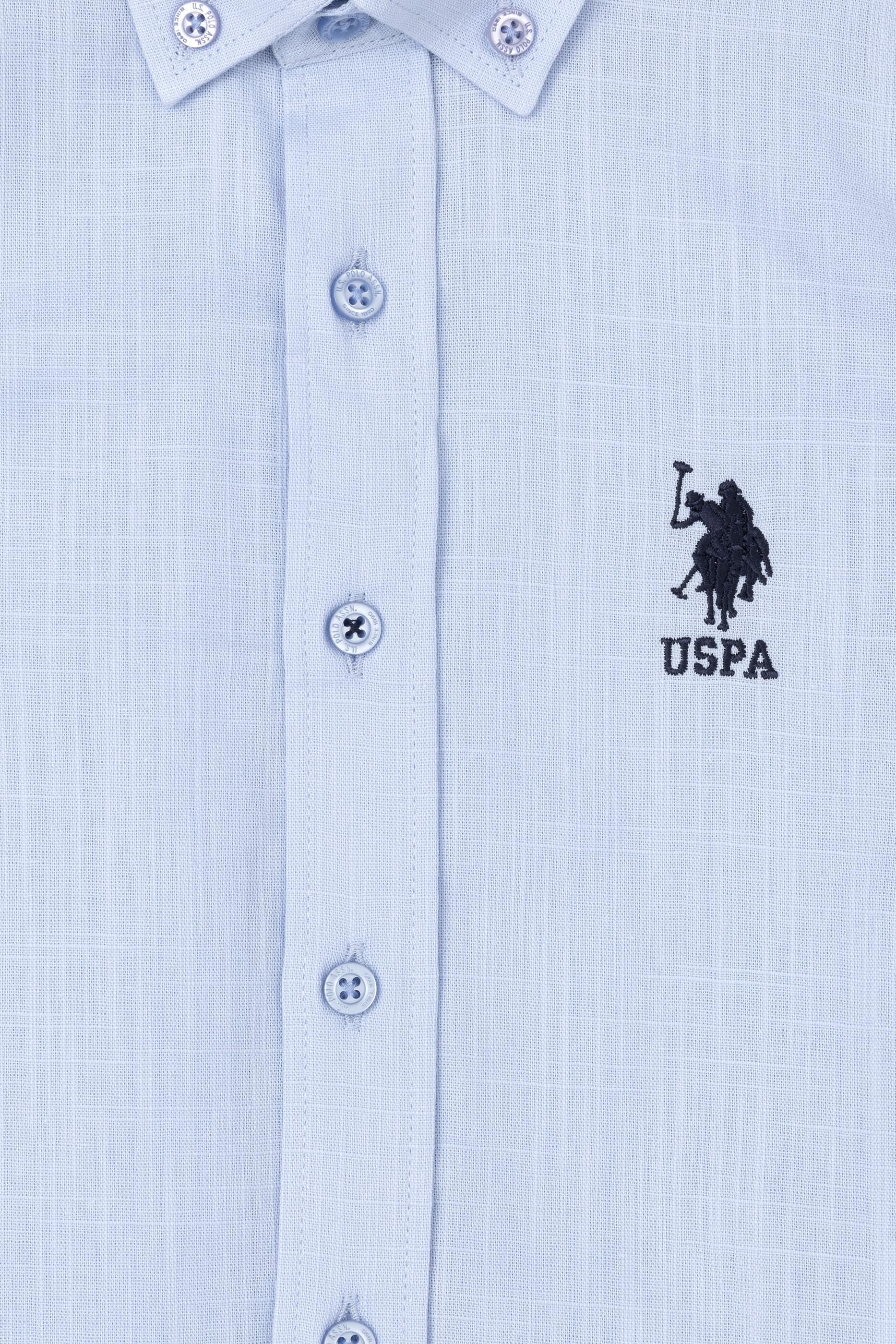 Erkek Çocuk Basic Açık Mavi Kısa Kollu Gömlek